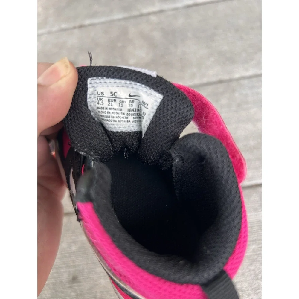 Nike Court Borough Mid 2 Toddler Shoes Pink Black White BQ5446-104 Size 5C